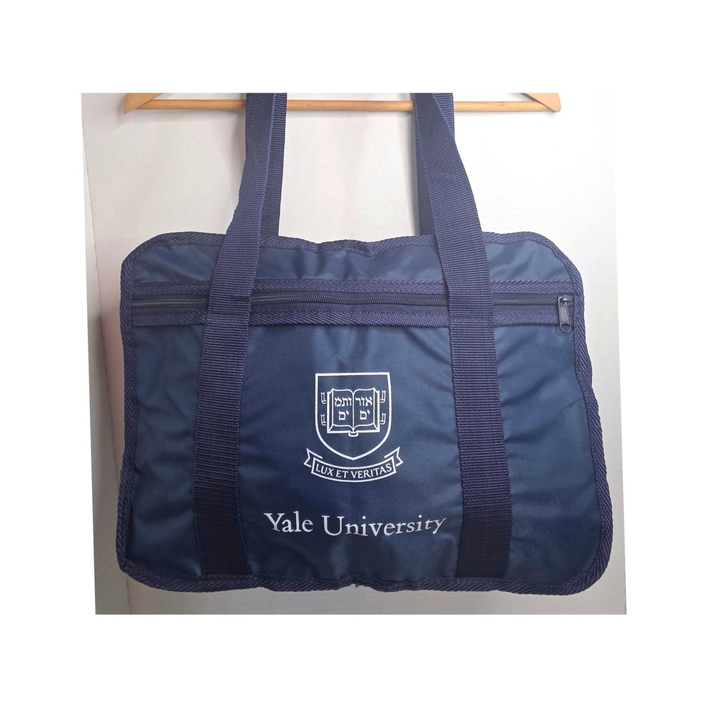 Yale University‎ Navy Blue Nylon Laptop Document Bag Ivy League Collegiate Crest